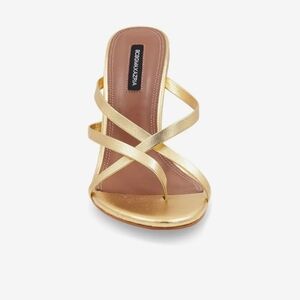 BCBGMAXAZRIA Gold Davey Sandal